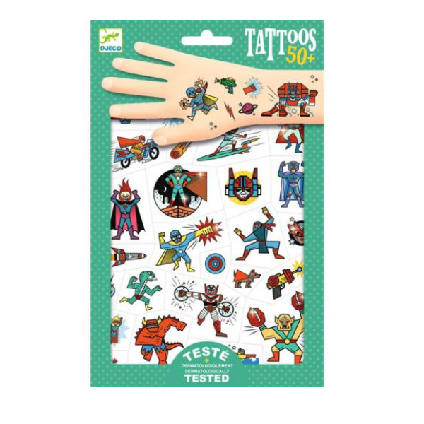 Djeco - Heróis e Vilões 50 Tatuagens 