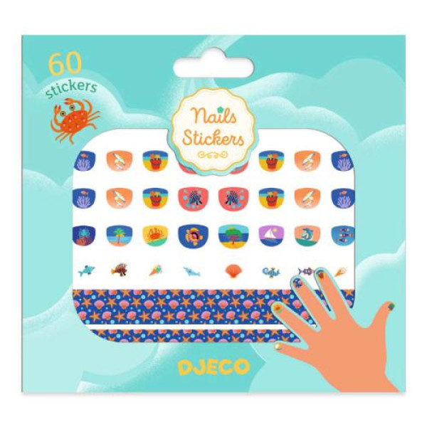 Djeco - 50 Autocolantes para Unhas - Mar