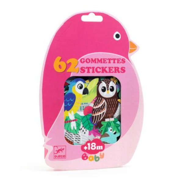 Djeco - Pássaros 62 Autocolantes