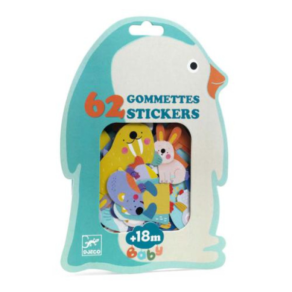 Djeco - Animais do Gelo 62 Autocolantes