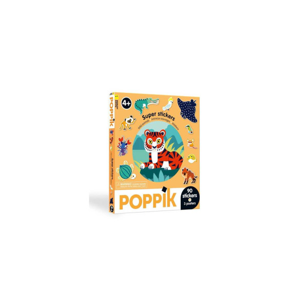 POPPIK - STICKER BOX WILD ANIMALS (BOX004)