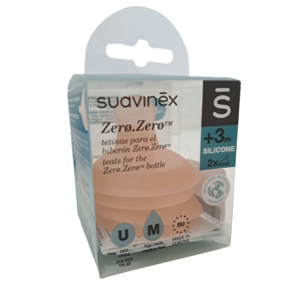 Suavinex Zerozero Tetina Sil Colicas M X2,  