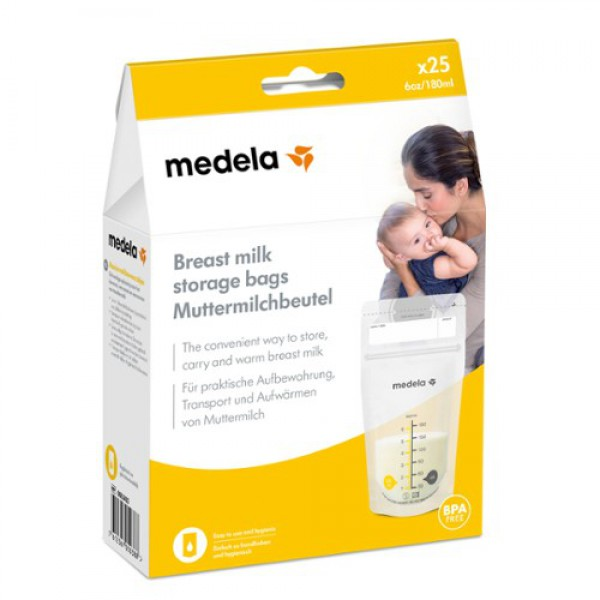 MEDELA SACO DE CONSERVAÇÃO DE LEITE MATERNO 180 ML 25 UNIDADES