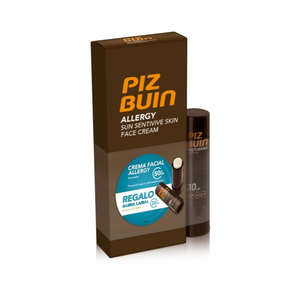 PIZ BUIN ALLERGY CREME DE ROSTO FPS 50 50 ML COM OFERTA STICK LABIAL FPS 30