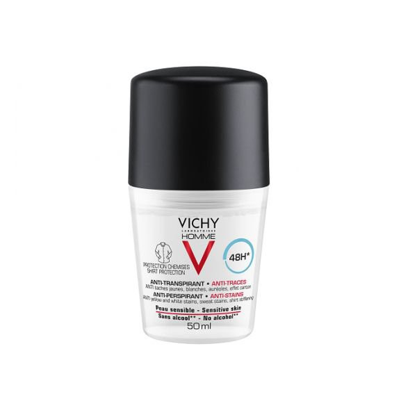 VICHY HOMME DESODORIZANTE ANTI-MANCHAS 48h 50ML