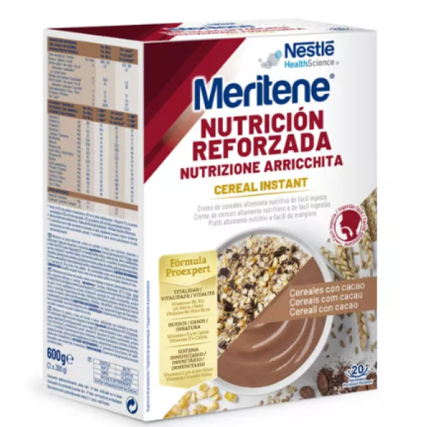 MERITENE CEREAL INSTANT CACAU SAQ 300G X2 PÓ SUSP ORAL MEDIDA