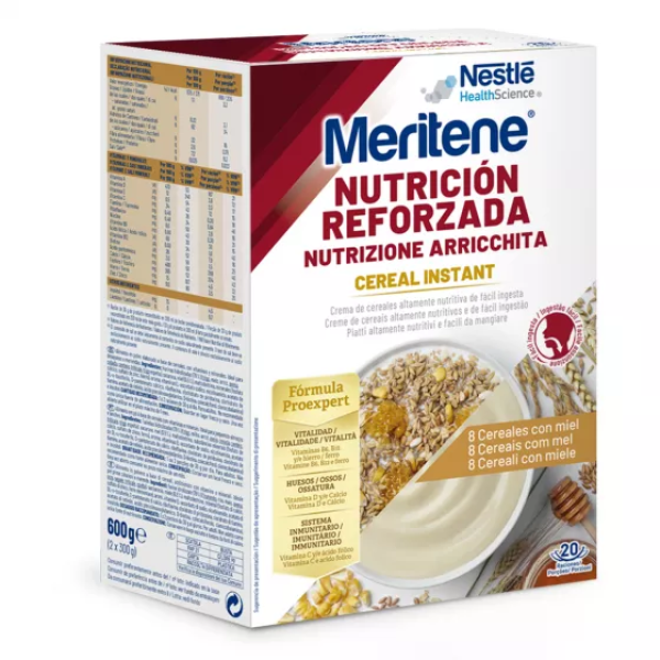 MERITENE CEREAL INTANT MEL SAQ 300g X2 PÓ SUSP ORAL MEDIDA