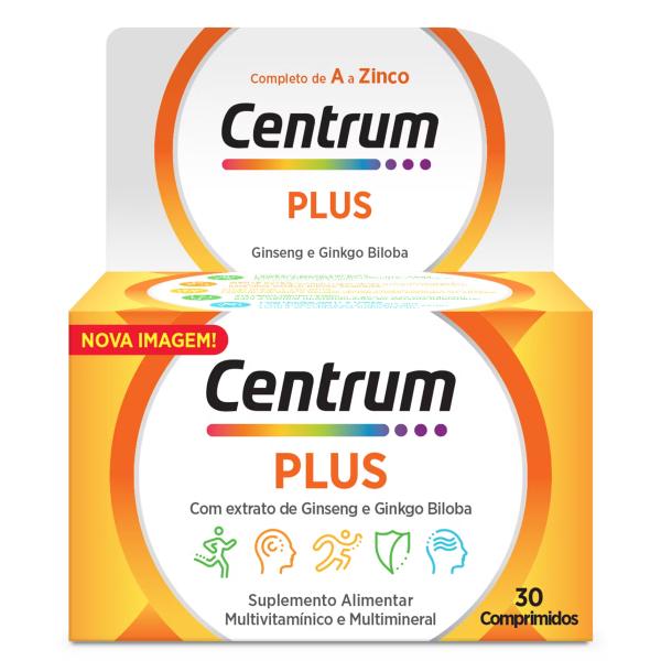 CENTRUM PLUS GINSENG GINKGO 30 COMPRIMIDOS