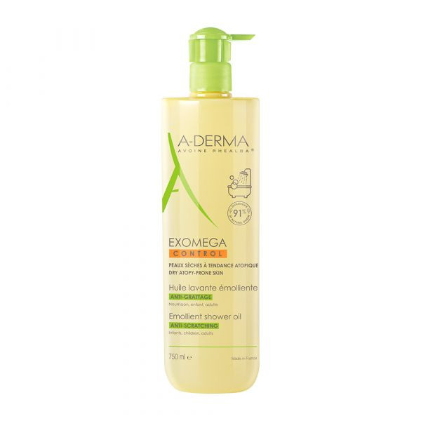 A-DERMA EXOMEGA CONTROL ÓLEO DUCHE EMOLIENTE 750 ML