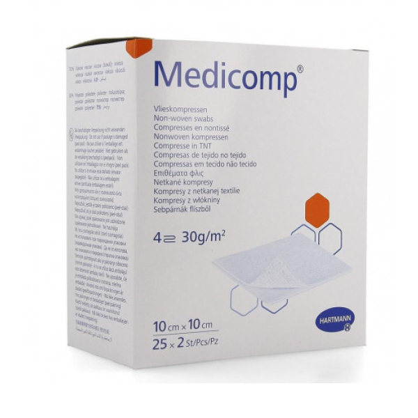 MEDICOMP COMPRESSA ESTERILIZADA 10x10cmx25x 2