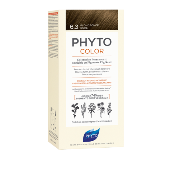 PHYTOCOLOR COLORAÇÃO 6.3 LOURO ESCURO DOURADO