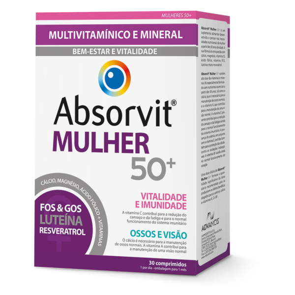 ABSORVIT MULHER 50+ 30 COMPRIMIDOS