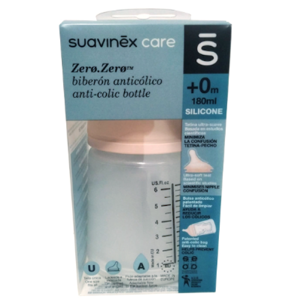 Suavinex Zerozero Bib Tet Sil Colic Tu180ml