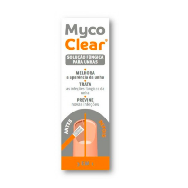 MYCO CLEAR SOLUÇÃO FÚNGICA  PARA UNHAS 3 EM 1 4ml