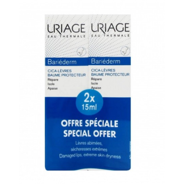 URIAGE BARIÉDERM DUO CICA BÁLSAMO LABIAL 2 X 15ML