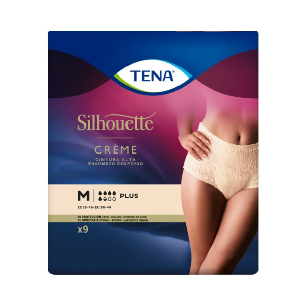 Tena Silhouette Cueca Creme M Ca X9,