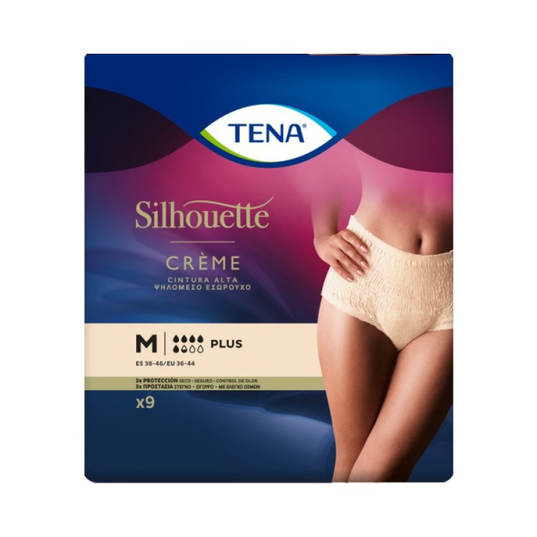 Tena Silhouette Cueca Creme M Ca X9,  