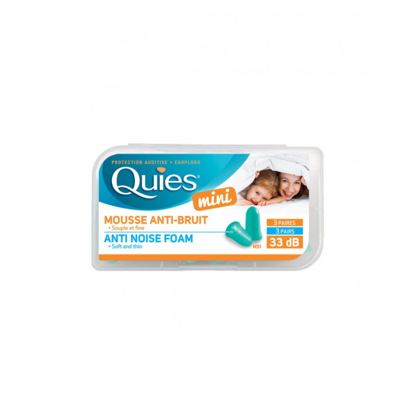 Quies Mini Tampao Oto Espuma 3 Pares,