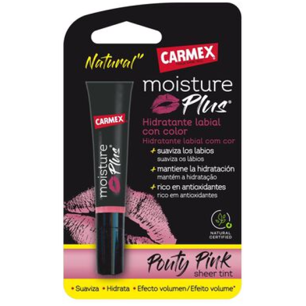 Carmex Moist Plus Hid Lab Pouty Pink3,8