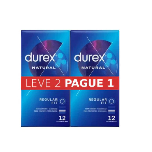 Durex Natural Plu Preservativ X12+Of 2ªEmb