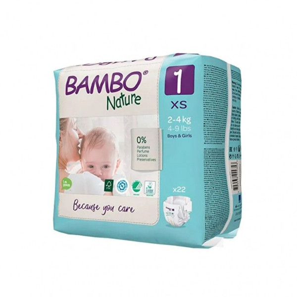 Bambo Nature Frald 1-Xs 2-4Kg X22