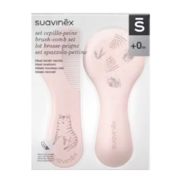 SUAVINEX ESCOVA ROSA+PENTE +0M 296972