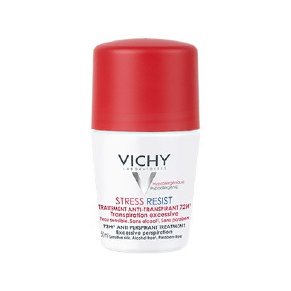 VICHY DESODORIZANTE STRESS RESIST TRATAMENTO INTENSIVO ANTITRANSPIRANTE 72H ROLL-ON 50ML