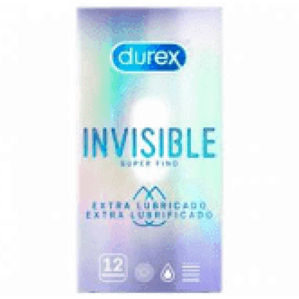 Durex Invisible Extra Lubrif Preserv X12