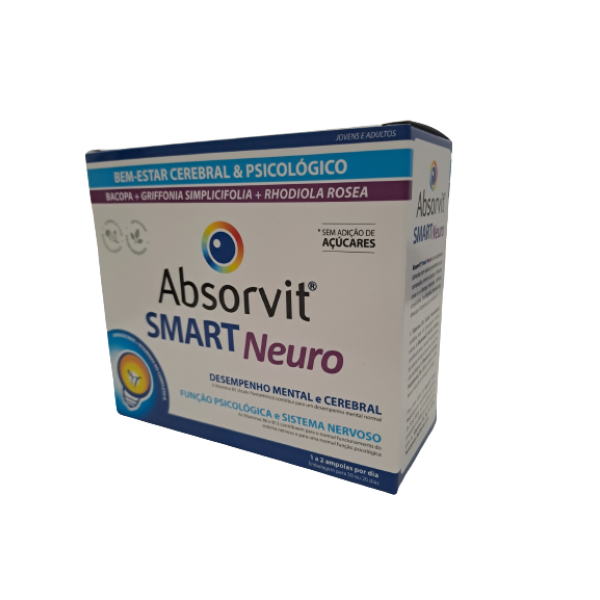 ABSORVIT SMART NEURO 30 AMPOLAS BEBÍVEIS 10ML