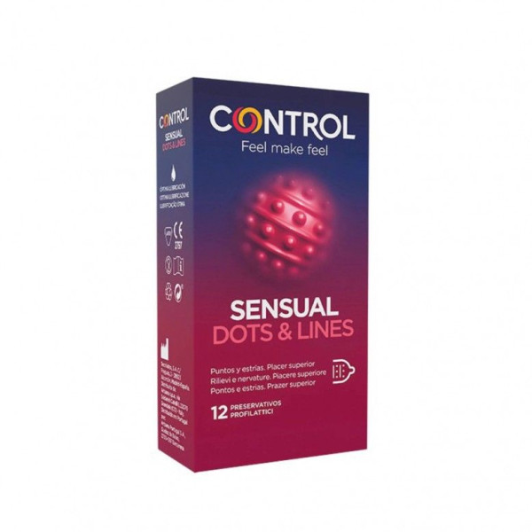 Control Sensual Dots Lines Preserv X12,