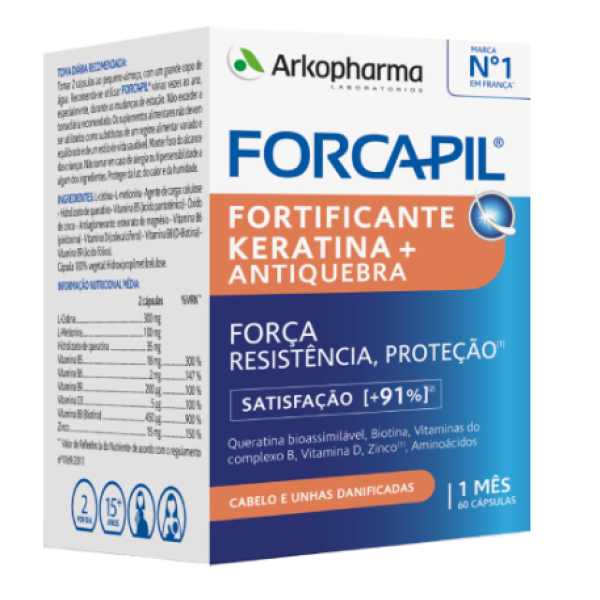 Forcapil Fortific Keratina + Caps X60