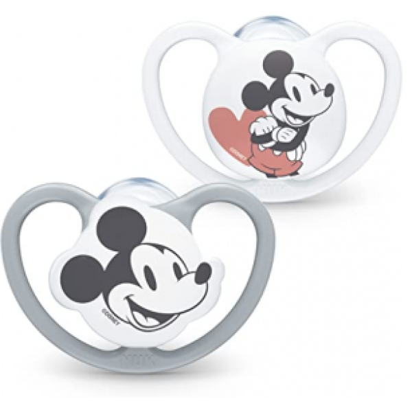 Nuk Space Disney Mickey Chup Silic 0-6M X2