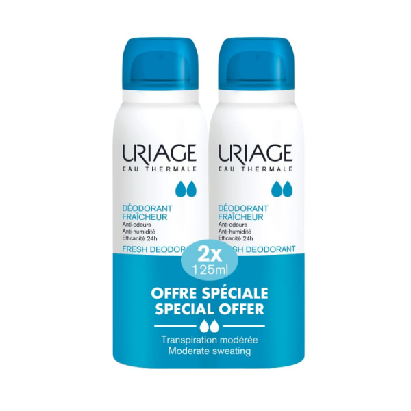 Uriage Duo Desodorizante refrescante para transpiração moderada 2 x 125 ml com Preço especial