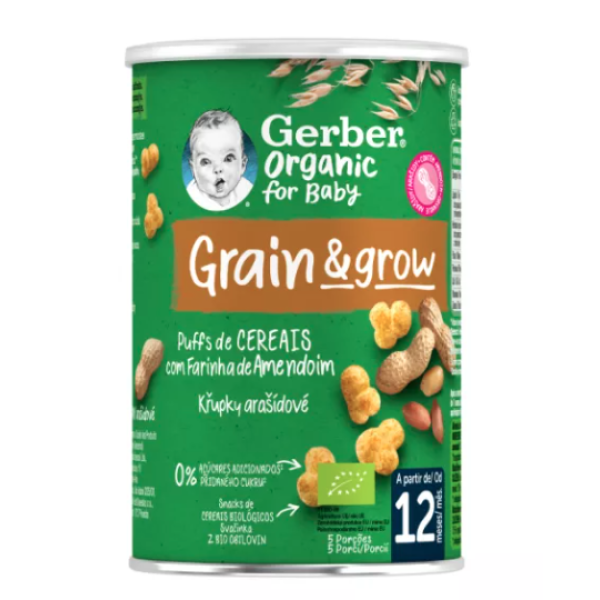 Gerber Bio NutriPuffs Amendoim 35G 12M+