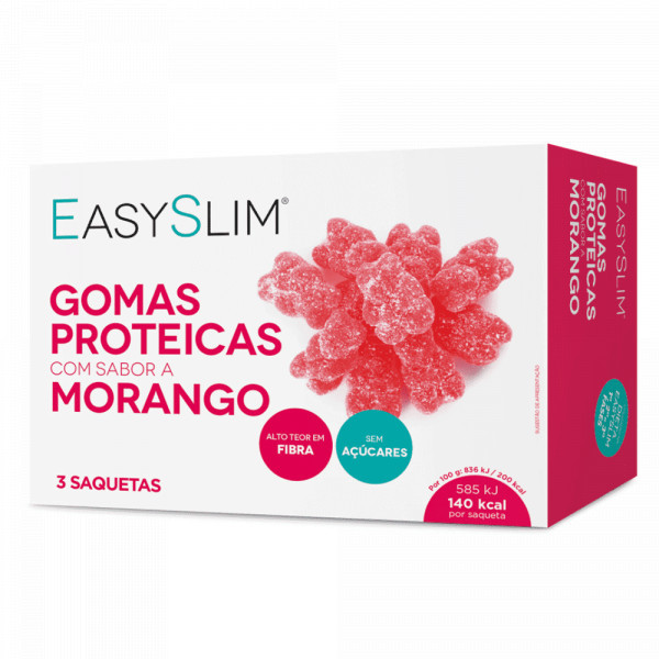 Easyslim Gomas Prot Morango 70G X3,  