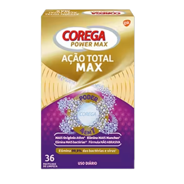 Corega Ação Total Max Pst Efev Limp X36