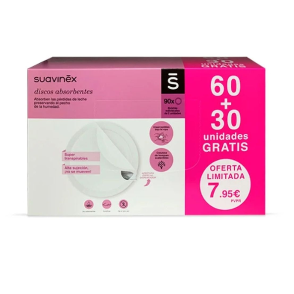 Suavinex Discos Absv Peito X60+30Gratis