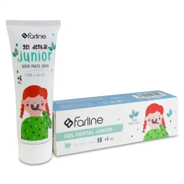 <mark>F</mark>arline Gel Dent Junior Menta Suav 75Ml,