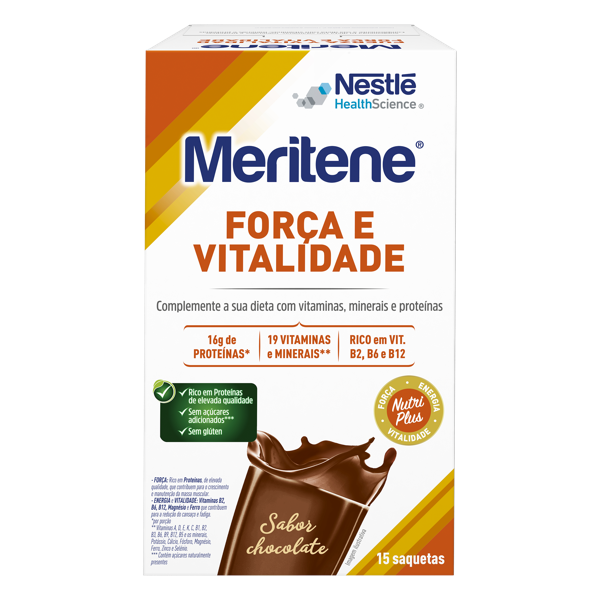 Meritene Chocolat Cart Po X 15 pó saq