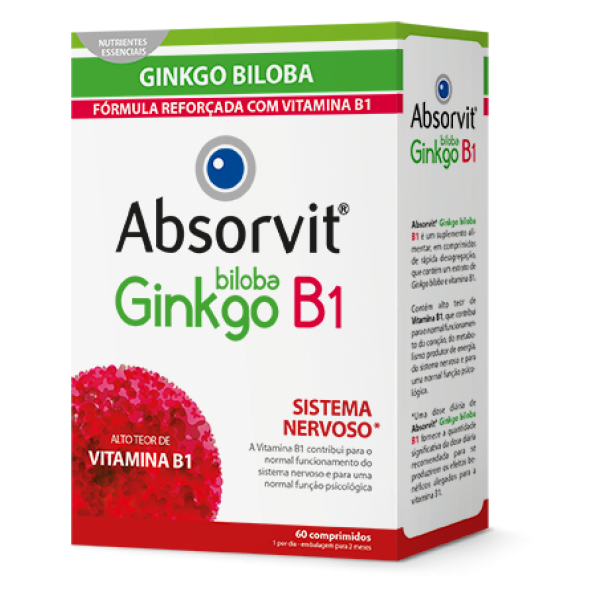 ABSORVIT GINKGO BILOBA + B1 60 COMPRIMIDOS