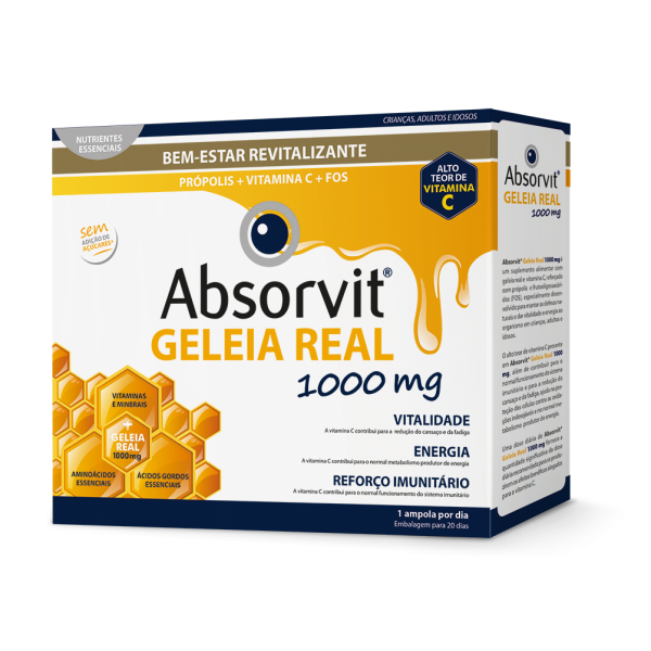 ABSORVIT GELEIA REAL 20 AMPOLAS BEBÍVEIS 10ML