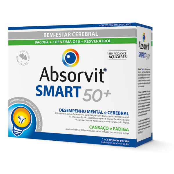 ABSORVIT SMART 50+ 30 AMPOLAS BEBÍVEIS 10ML