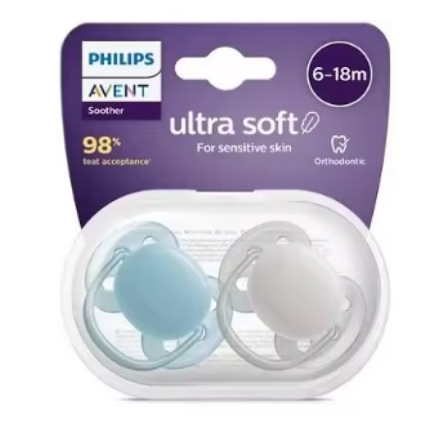 Philips Avent Chup UltSoft Az/Cinz6-18M,