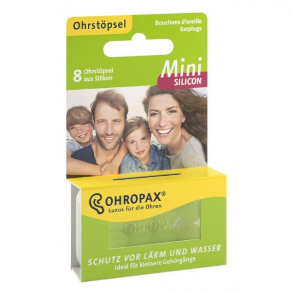 OHROPAX MINI TAMPÕES AURICULARES DE SILICONE 8 UNIDADES