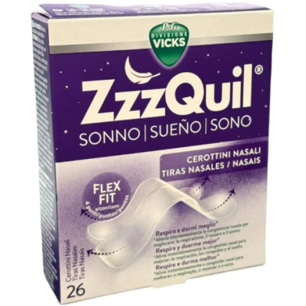 Zzzquil Sono Tiras Nasais X26,