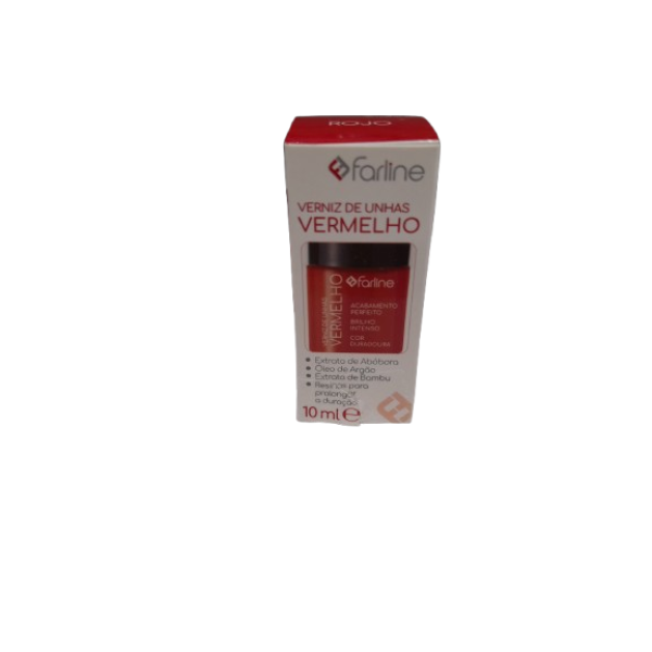 Farline Verniz Unhas Vermelho 10Ml,