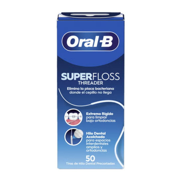 Oral B Super Floss Threader Fio DentX50,