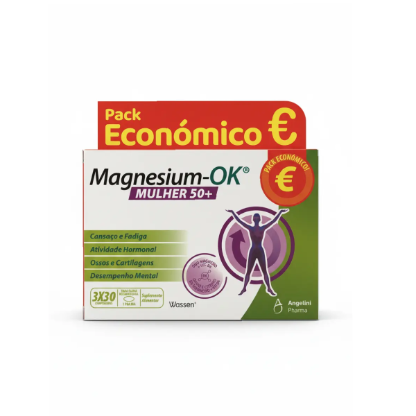 Magnesium-OK Mulher 50+ Comp30X3 Pr Esp, comps