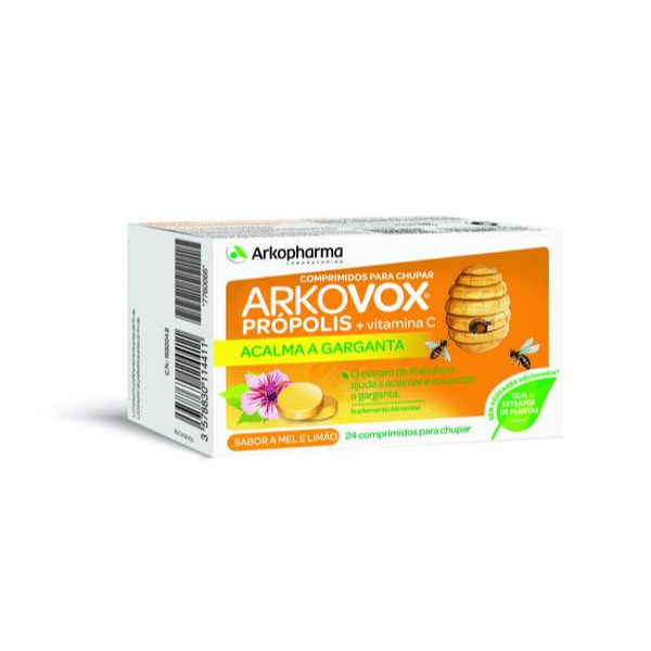 Arkovox Propolis+ Vit C Mel/Limao Comp X 24